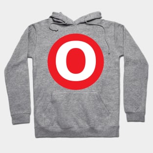 Letter O Big Red Dot Letters & Numbers Hoodie